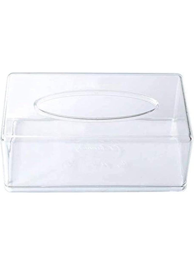 Meetion Acrylic Facial Tissue Box - Decorative Rectangular Napkin Holder, Clear Cover Dispenser, For Kitchen And Office Room (Acrylic) - Image 1